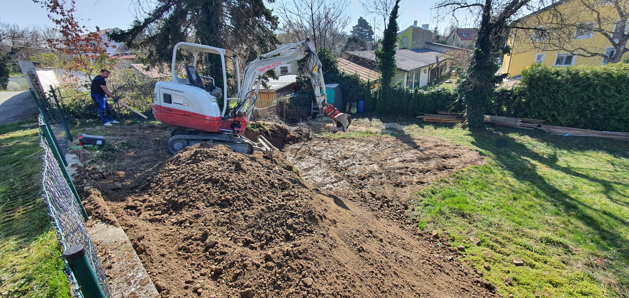 Excavator on construction site
